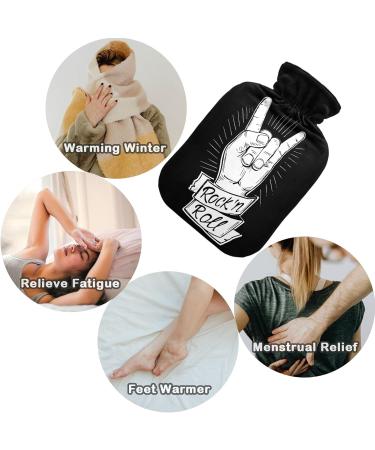 NAANLE ROCK & ROLL 2L Transparent Hot Water Bottle - Handfoots Heating Bags for Pain Relief & Heat Therapy - International Shipping Available - Buy Online on GoSupps.com