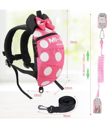 4-in-1 Toddler Leash and Anti-Lost Wrist Link Safety Combo in Rose Red - Kids Walking Harness and Assistant Strap for Babies and Children - Buy Online on GoSupps.com