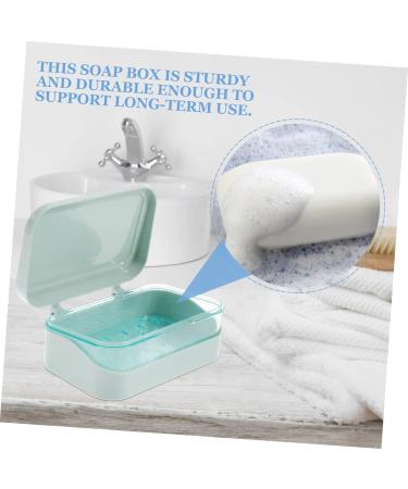 HEASOME Box Soap Holder Shower Soap Case Soap Bar Plastic Storage Containers for Clothes Leak Plastic Serving Trays Lidded Tin Big Shampoo Bar Soap Dish Abs Travel Toiletries Articulated Sky-blue 13.5X9CM - Buy Online on GoSupps.com