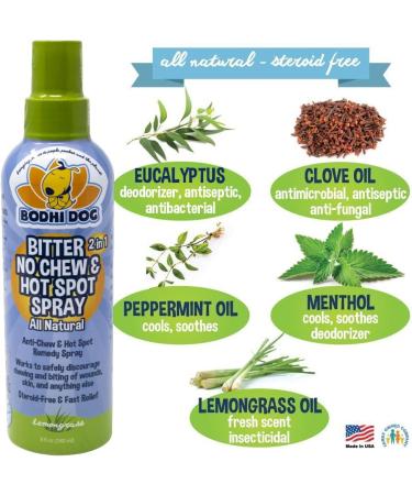 Bodhi Dog Bitter 2-in-1 Chewing & Hotspot Spray - Natural Anti-Chewing Solution Safe for Skin & Surfaces Made in USA - 8 oz - Buy Online on GoSupps.com