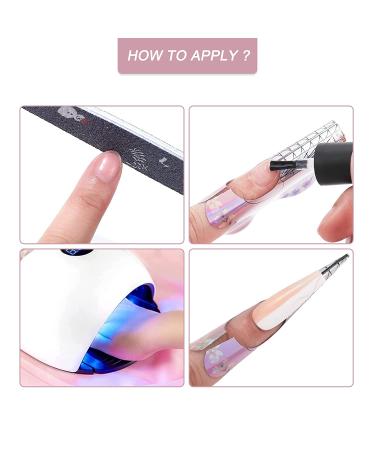 100pcs Acrylic Nail Forms Stiletto Extension Self-Adhesive Paper Sticker Molds for Poly Gel & Acrylic Powder - Sculpting Guide Included - Buy Online on GoSupps.com