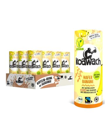 Koawach chocolate drink in various flavors - drinking chocolate cakein cocoa drink can guarana chocolate energy drink organic fairtrade (12 x 235 ml) (12 x 235ml banana (vegan)) banana (vegan) 235 ml (12 Pack)