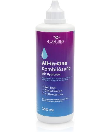 Buy Glamlens Contact Lenses Liquid with Hyaluron - 350ml All-in-One Solution for Soft Lenses | International Shipping Available - Buy Online on GoSupps.com
