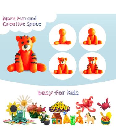 36 Colors Air Dry Clay Kit for Kids | Ultra Light & Soft Modeling Clay with Sculpting Tools | Non-Toxic & No Baking | Art Crafts Gift for Children by AORZOV - Buy Online on GoSupps.com