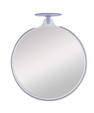 Zadro Dual-Sided 10X/5X Magnification Compact Travel Lightweight Portable Suction Cup Spot Makeup Mirror  Clear Acrylic  Gray/White