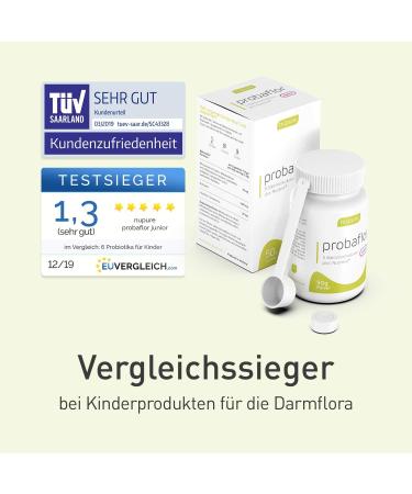Nupure Probaflor JR 50G - Daily Gut Powder for Kids 3+ | 6 Probiotic Strains 2 Billion KBE Supports Digestive Health & Antibiotic Recovery - Buy Online on GoSupps.com