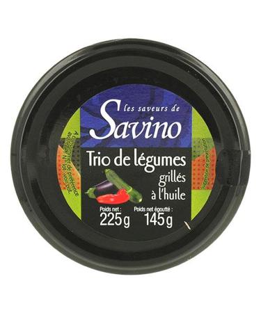 Les Saveurs de Savino Trio of grilled vegetables in oil - 225g jar
