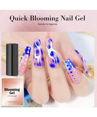 Clear Gel - 15ml Versatile design compatibility Clear Blossom Gel ClearBlooming Gel Nail Polish | Floral gel with spreading effects for girls moms girlfriends women and - Buy Online on GoSupps.com