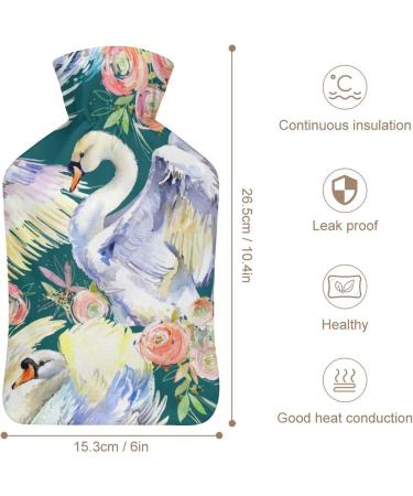Buy White Swan Hot Water Bottle with Plush Cover - Hand Warmer for Adults & Kids - 26.5x15.3cm - International Shipping Available - Buy Online on GoSupps.com