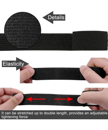 BQTQ 30 Rolls Cohesive Bandage 1 Inch x 5 Yards - Self Adherent Sport Wrap Tape for Human & Animals - Black - Buy Online on GoSupps.com