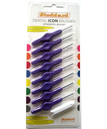 Stoddard ICON Soft Interdental Brushes Large -6mm Purple - 8 Brush Pack
