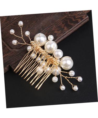 FRCOLOR the pearl comb wedding hair jewelry hair combs for women accessories bridal hair rhinestone hair accessories hair bling pearl hair clips the flowers bride alloy Hair Accessories - Buy Online on GoSupps.com
