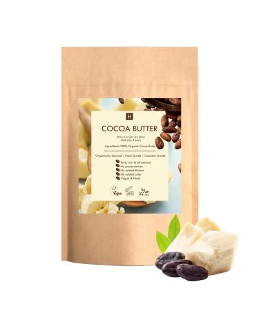HalalEveryDay 5 Crushed Cocoa Butter Bag Raw Unprocessed. Use for Lotion Cream Lip Balm Oil Stick or Body Butter. Non-GMO Food Grade Cosmetic Grade Organically Grown Cocoa Butter from Ghana