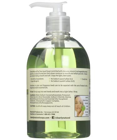 Clearly Natural Tea Tree Liquid Glycerine Soap - Pack of 2 | 12 Oz | Natural Skin Care - Buy Online on GoSupps.com