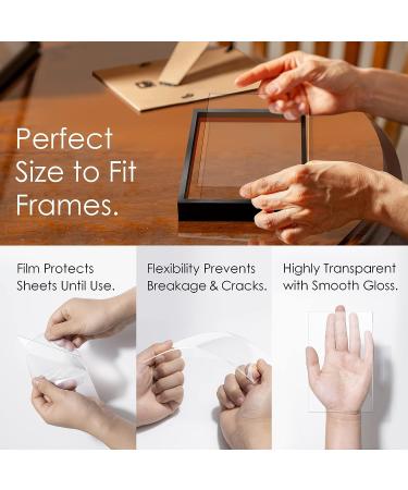 12 Pack Clear Acrylic Plexiglass Sheets 4x6 | Ultra Transparent Replacement Glass for Picture Frames & DIY Projects | 1MM Thick | 4x6 in - Buy Online on GoSupps.com