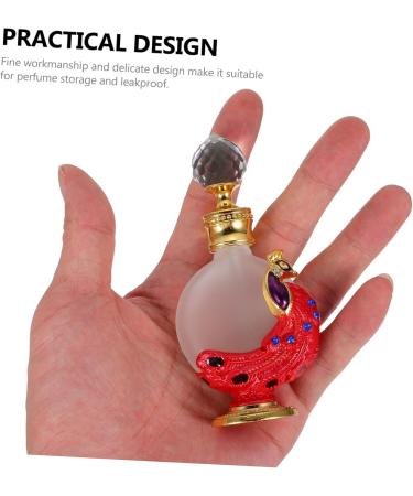 VINTORKY 1pc Peacock Essential Oil Bottle Liquid Bottle Perfume Bottle Dropper Bottle Liquid Dispenser Glass Empty Holder Liquid Holder 3.1x10.5cm Red - Buy Online on GoSupps.com