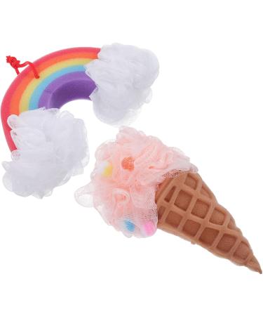 Buy Hemoton 4 Pcs Rainbow Bath Exfoliating Loofah Sponge Set - Ideal Shower Accessory for Exfoliation & Relaxation | International Shipping Available - Buy Online on GoSupps.com