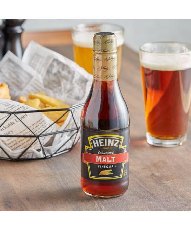 Heinz Gourmet Malt Vinegar 12 fl oz Bottle (Pack of 3) with By The Cup Swivel Spoons - Set of 3 Bottles - Buy Online on GoSupps.com