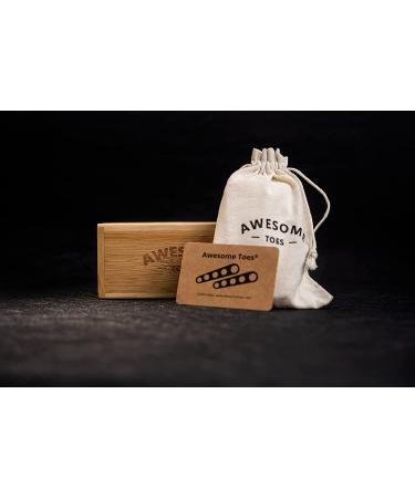 YOGABODY Naturals Toe Spreaders & Separators: Fast Pain Relief from Hammertoe & Bunions - 2 Pairs in Stylish Wooden Box - Buy Online on GoSupps.com