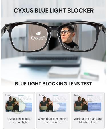 Cyxus Blue Light Filter Glasses - Anti-Blue Light for Laptops Tablets & Smartphones - Classic 00-Black - Non-Prescription - Buy Online on GoSupps.com