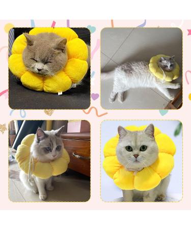 Adjustable IOSPKKIO SCNORCHRAUSE Cat Collar - Soft Sunflower Recovery Cone for Cats & Small Dogs After Surgery - Buy Online on GoSupps.com