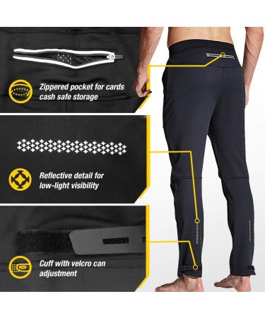 Souke Sports Winter Men s Bicycle Pants - Long Thermo Fleece Lined Windproof & Water-Repellent Softshell - L PL8060-4/4 Black - Buy Online on GoSupps.com