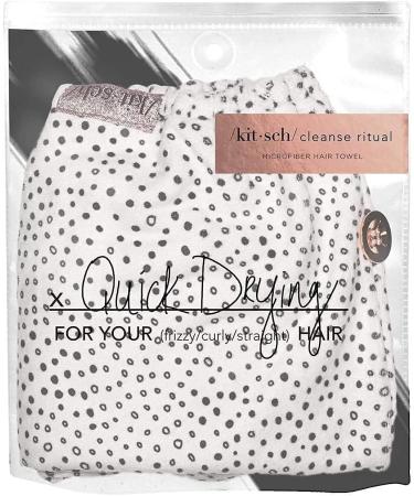 Kitsch Quick Drying Microfiber Hair Towel - Micro Dot Design | 1 Piece - Buy Online on GoSupps.com