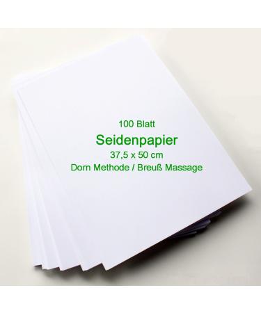 100 sheets of tissue paper for Dorn Method/Breuss massage - 37.5cm x 50.0 cm