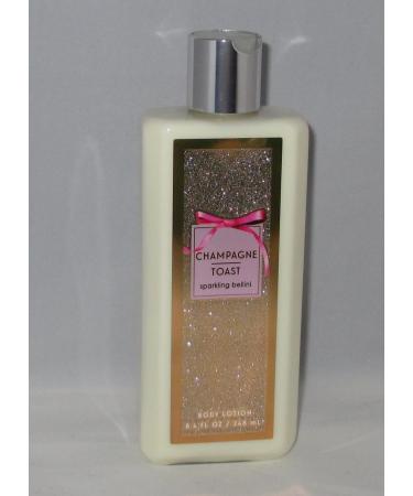 Bath and Body Works Shea Vitamin E Lotion Champagne Toast 8 Ounce Full Size Original Rectangle Bottle Fresh