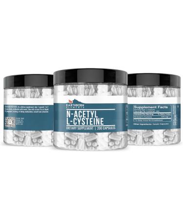 Earthborn Elements NAC N-Acetyl L-Cysteine 200 Capsules Pure & Undiluted No Additives 200 Count (Pack of 1) - Buy Online on GoSupps.com