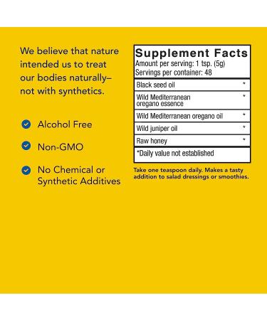 NORTH AMERICAN HERB & SPICE Resp-Immune 4 oz - Respiratory & Immune Support - Black Seed Oregano P73 Oil & Raw Honey - Non-GMO - 78 Servings - Buy Online on GoSupps.com