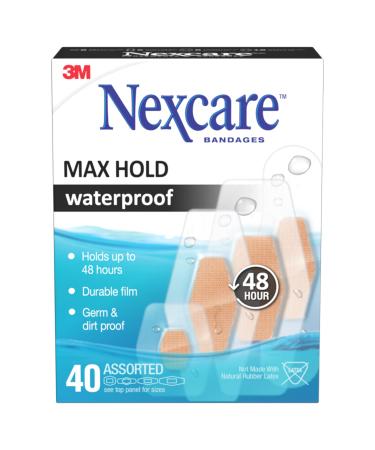 Nexcare Max Hold Waterproof Bandages Assorted 40 ct value pack Assorted 40 Count