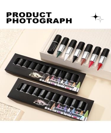 Gel eyeliner waterproof chalk eyeliner stick Long lasting gel eyeliner 12 x Natural Matte Tinted Eyeliner Cream Matte Quick Dry Eyeliner for Women and Girls - Buy Online on GoSupps.com