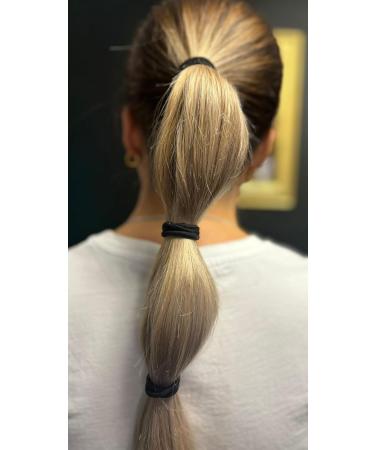 24 Elastic Hair Bands 4mm Elastic Hair Ties Ponytail Holders Bulk Hair Ties No Metal Gentle Elastics for Women Men Girls Kids Black - Buy Online on GoSupps.com