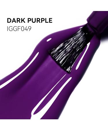 MEGIOR Dark Purple Gel Nail Polish 15ml Gel Polish High Gloss Soak Off UV LED Nail Gel Polish for Nail Art Manicure Salon DIY Home Gift for Girls - Buy Online on GoSupps.com