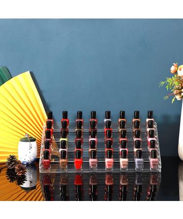 Cq acrylic 5 Tier Nail Polish Organizer Stand - Holds 55 Bottles - Clear Acrylic Essential Oils Holder for Nail Salon - Buy Online on GoSupps.com