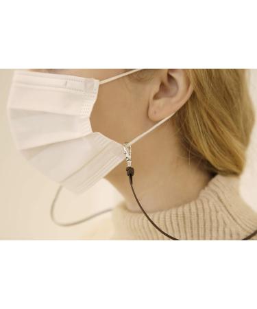 Nuovo Adjustable Mask Lanyards | Black Mask Extender Strap & Holder - International Shipping Available - Buy Online on GoSupps.com