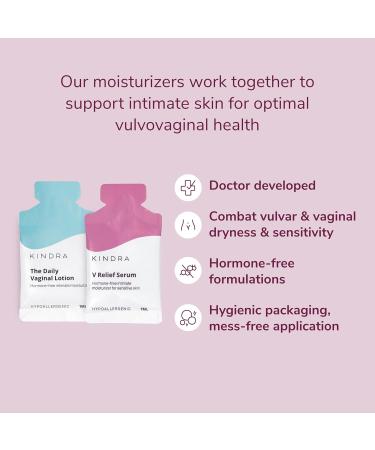 Kindra Vulvar & Vaginal Moisturizer Travel Kit | 6 Sachets for Daily Vaginal Care | Doctor Recommended for Dryness & Discomfort - Buy Online on GoSupps.com