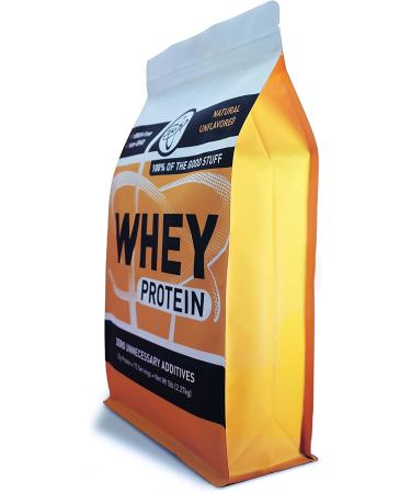 TGS 100% Whey Protein Powder Unflavored Unsweetened 5lb - Keto Friendly & Made in USA - Low Carb, Low Calorie, No Soy - All Natural Formula (1 Pack) - Buy Online on GoSupps.com