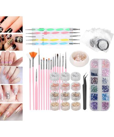 Nail Art Tool Set Nail Art Kit Nail Decoration Nail Art Brush Nail Rhinestones Nail Art Decoration Supplies for Nail Art Salon for Household - Buy Online on GoSupps.com