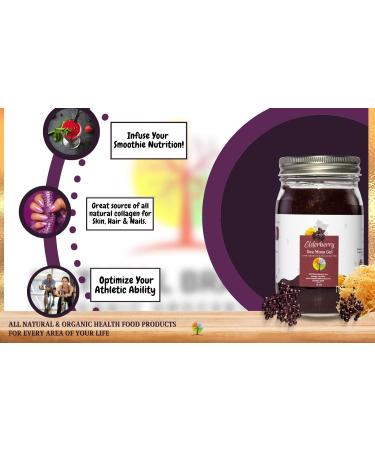 Organic Elderberry Sea Moss Gel 16oz - USDA Certified, Wildcrafted from Saint Lucia - Made in The USA - Buy Online on GoSupps.com