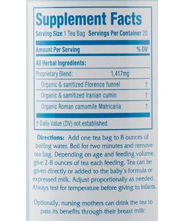 Secrets of Tea Baby Colic Babies' Magic Tea  Organic  Natural  Safe  Calming & Soothing Relief for Baby Acid Reflux  Gas  Colic  40 Count(2 Pack) - Buy Online on GoSupps.com