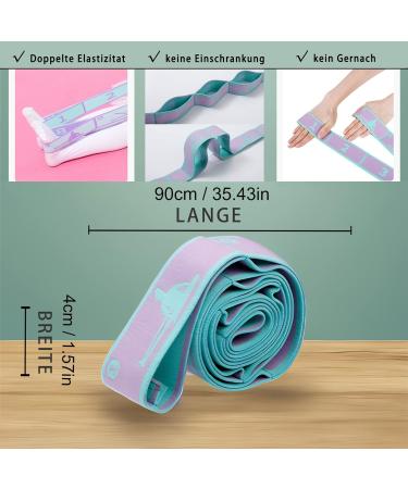 Yoga Belt 2 Pack with 8 Loops Resistance Bands - Perfect for Stretching Yoga Training & Fitness | Ideal for Enthusiasts & Athletes - Buy Online on GoSupps.com