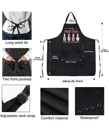 PXTIDY I Am The Nail Tech They Told You About Apron Nail Hustler Apron Nail Boss Nail Tech Apron With Pockets I'm the Nail Tech Normal - Buy Online on GoSupps.com