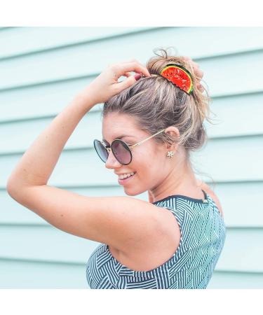 Watermelon Fruit Shaped Hair Claw Clip - Strong Hold Barrette for Women and Girls | Decorative Ponytail Holder for All Hair Types - Buy Online on GoSupps.com