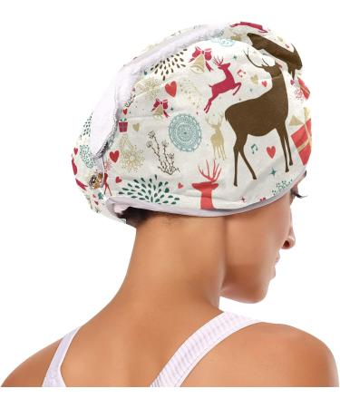 Vintage Reindeer Microfiber Hair Drying Towel for Women - 2 Pack | Fast International Shipping - Buy Online on GoSupps.com