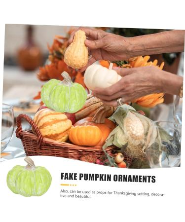 HOLIDYOYO 3pcs Pumpkin Decoration Autumn Rustic Pumpkin Desk Topper Figurines for Outdoors Fake Pumpkin Thanksgiving Day Pumpkin Ornament Decorative Pumpkin Ceramics Window Gift Greenx3pcs 13X13CMx3pcs - Buy Online on GoSupps.com