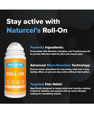 Sport Roll-On 2FL OZ - Fast Acting Topical Pain Reliever for Muscles & Joints Cooling Massage Roll On - 2 Pack - Buy Online on GoSupps.com