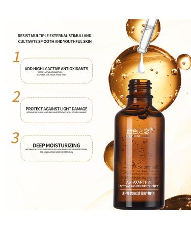 BLUE LOVE Astaxanthin Revitalizing Serum - Antioxidant Facial Treatment for Skin Renewal Hydrating & Nourishing Essence for All Skin Types - Buy Online on GoSupps.com