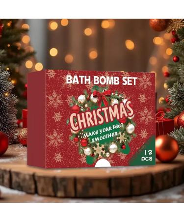 Christmas Bath Ball - Christmas Oil Bath Salt Ball Set | Scented Skin Care Products for Teens Women Girls Lounge Hotel Bathroom - Buy Online on GoSupps.com